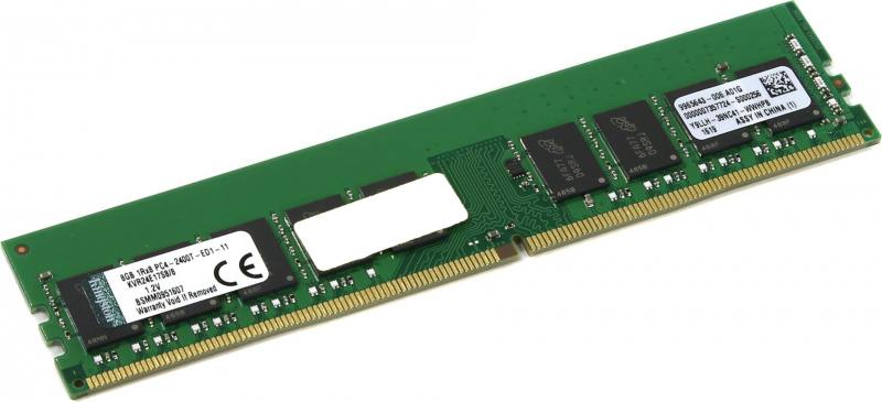 

Оперативная память 8Gb PC4-19200 2400MHz DDR4 DIMM CL17 Kingston KVR24E17S8/8