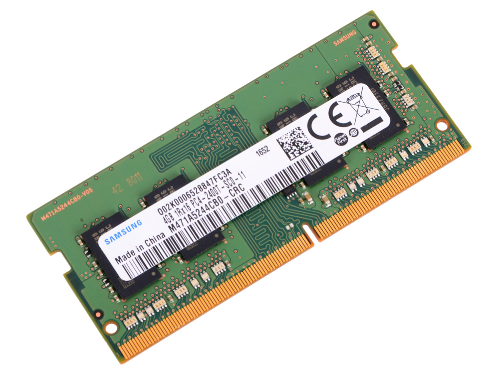 

Оперативная память для ноутбука Samsung M471A5143EB1-CRC/M471A5244CB0-CRC SO-DIMM 4Gb DDR4 2400MHz