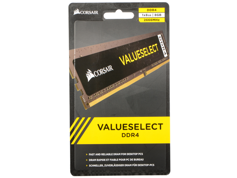 

Оперативная память Corsair CMV8GX4M1A2666C18 DIMM 8Gb DDR4 2666MHz DIMM DIMM 288-pin/PC-21300/CL18
