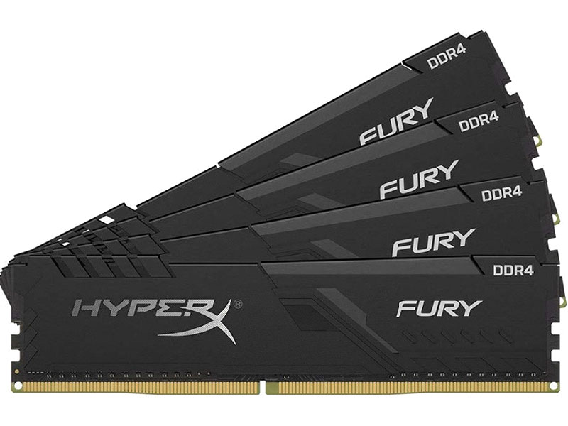 

Оперативная память Kingston HyperX FURY Black HX424C15FB3K4/32 DIMM 32GB (4x8Gb) DDR4 2400MHz DIMM 288-pin x 4/PC-19200/CL15
