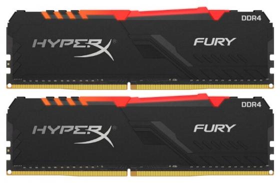 Оперативная память Kingston HyperX Fury RGB HX424C15FB3AK2/16 DIMM 16GB (2x8Gb) DDR4 2400MHz DIMM 288-pin x 2/PC-19200/CL15