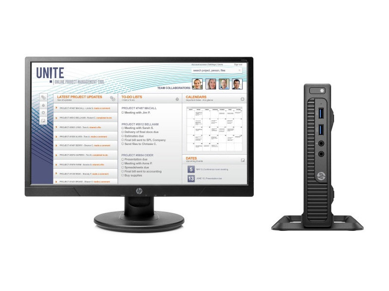 

Компьютер HP 260 G2.5 DM Bundle (2TP85ES) i3-6100U (2.3) / 4GB / 500GB / Int: Intel HD 520 / WiFi / BT / DOS (Black) + монитор HP P232