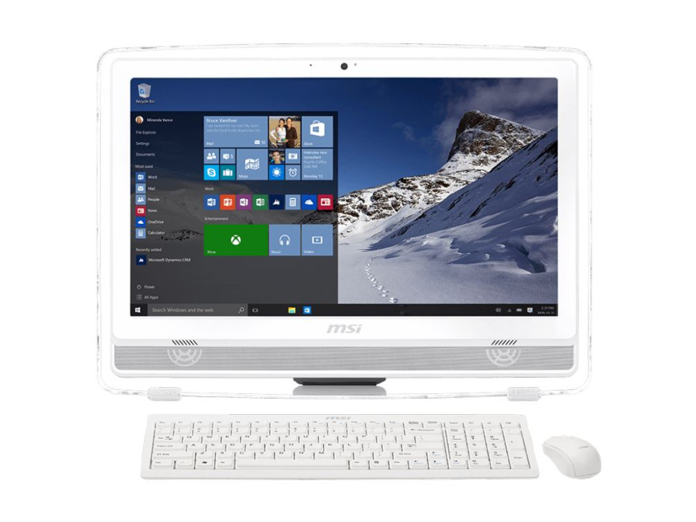 

Моноблок MSI Pro 22ET 4BW-035RU Celeron N3160 (1.6) / 4GB / 1TB / 21.5" HD+ Touch / Int: Intel HD / DVD-RW / WiFi / Cam / KB+M / DOS (White)