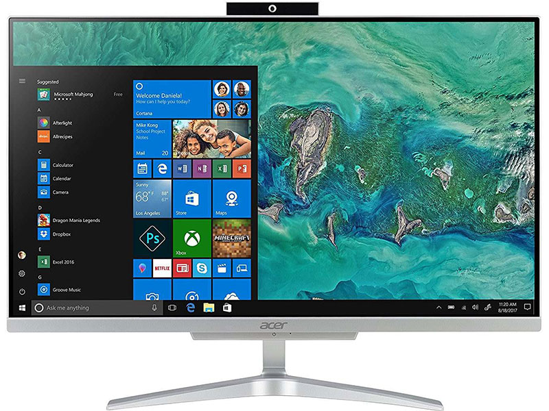 

Моноблок Acer Aspire C24-865 (DQ.BBTER.027) Core i3-8130U 2.2GHz / 4GB / 1TB+ 128Gb SSD / 21.5" FHD / UHD Graphics 620 / Win 10 Home / Silver