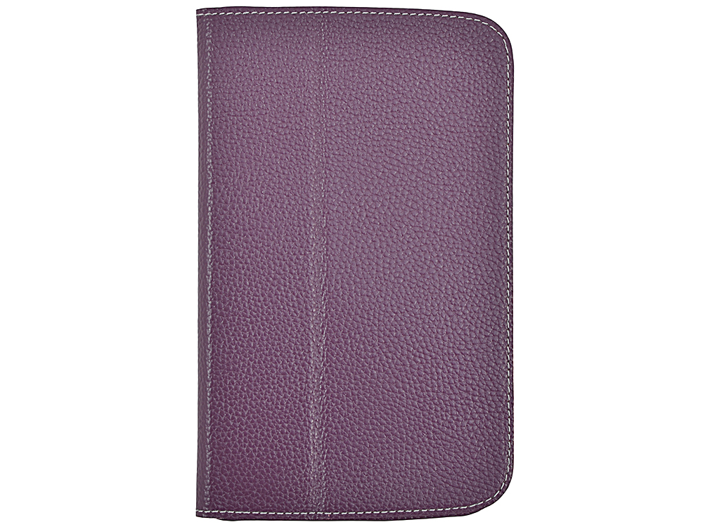 Чехол Jet.A SC7-26 для планшета Samsung Galaxy Tab4 7" из натуральной кожи, Фиолетовый/Серый интерьер