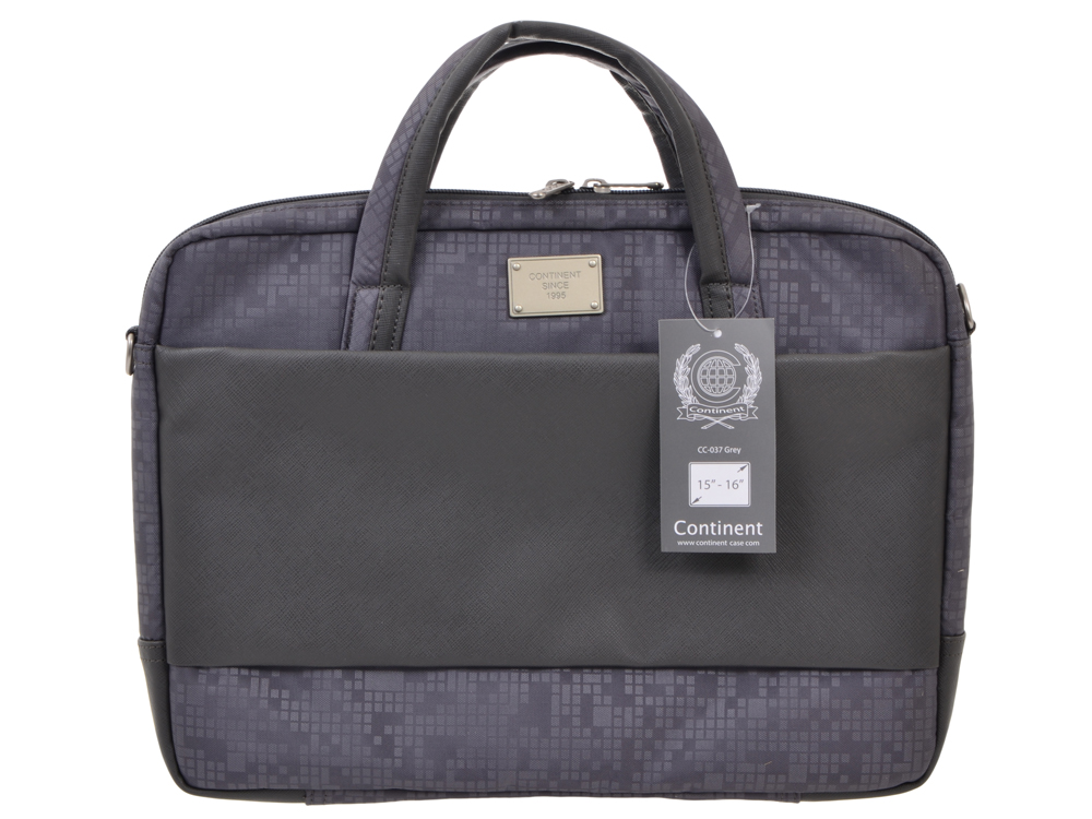 

Сумка для ноутбука Continent CC-037 Grey до 15,6"-16" (серый, полиэстр/эко кожа, 39,5 x 29,5 x 5 см.)
