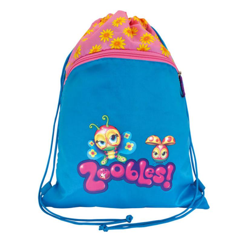 

Мешок для обуви ZOOBLES, разм.43х32 см, с доп.карманом на молнии