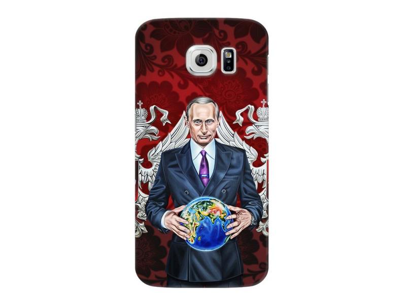 

Чехол для Samsung Galaxy S6 Deppa Art Case Путин карта мира клип-кейс, поликарбонат
