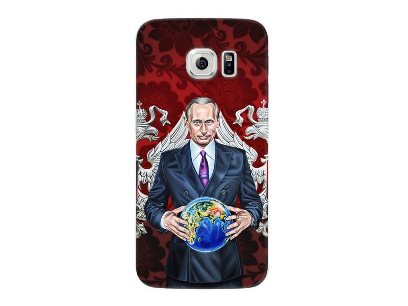 

Чехол-накладка для Samsung Galaxy S6 edge Deppa Art Case Person Путин карта мира клип-кейс, поликарбонат
