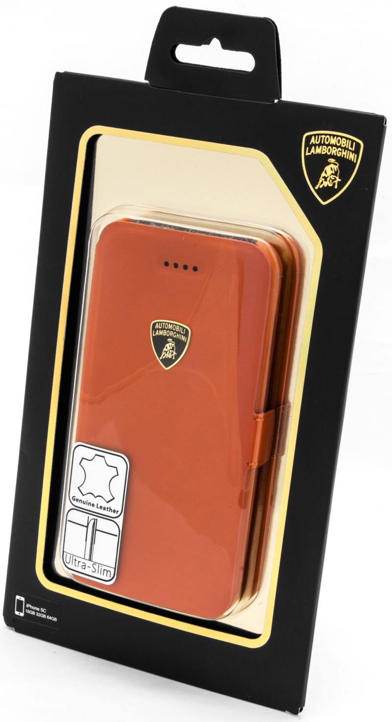 Чехол-книжка iMOBO Lamborghini Diablo для iPhone 5C оранжевый