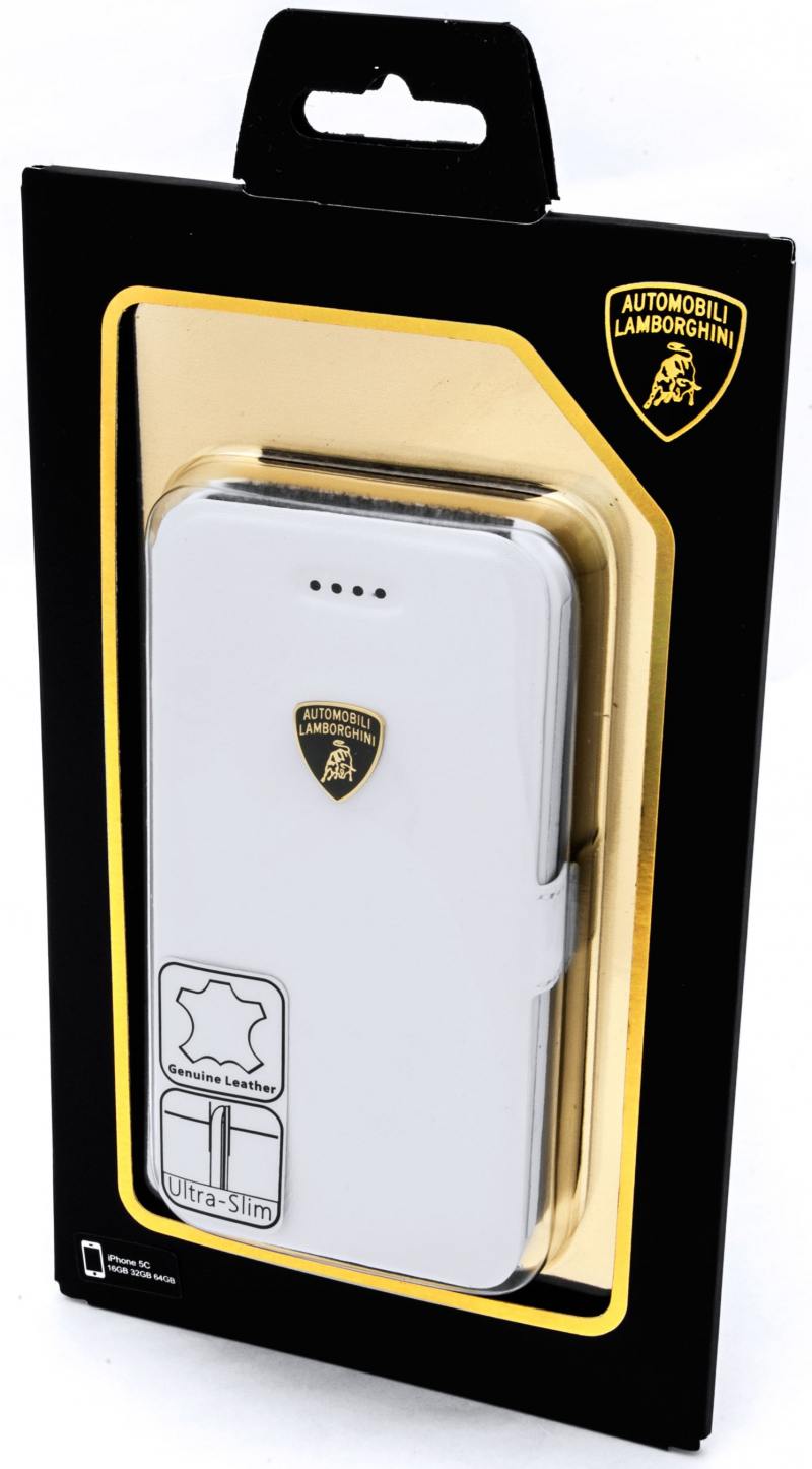 Чехол-книжка iMOBO Lamborghini Diablo для iPhone 5C белый