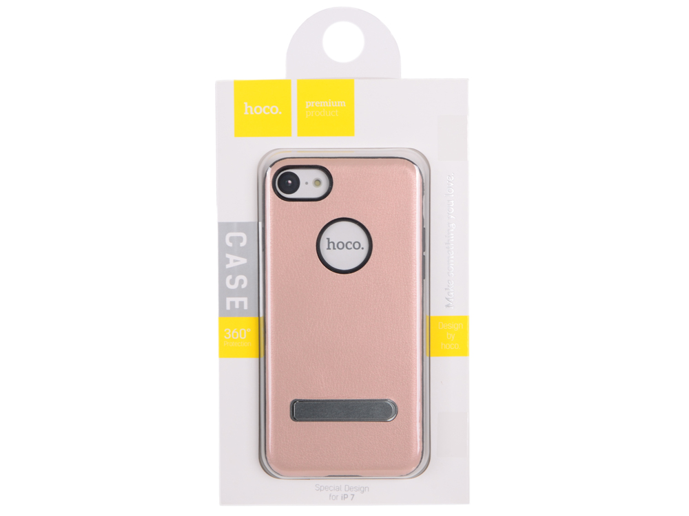 Чехол для смартфона iPhone 7 "HOCO" Simple Series Pago Bracket Cover (розовое золото) 0L-00029277