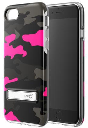 

Чехол с подставкой для iPhone 7. Материал пластик. Подставка сделана из металла. Цвет розовый.
