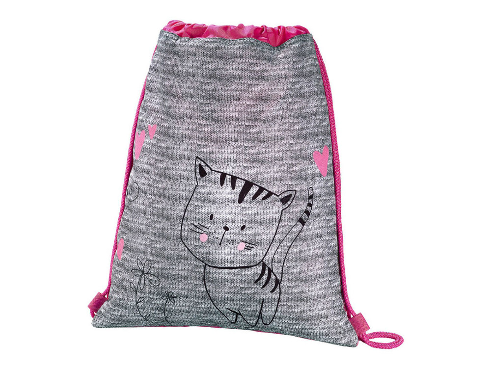 

Мешок для сменной обуви Hama Lovely cat серый/розовый 00139113