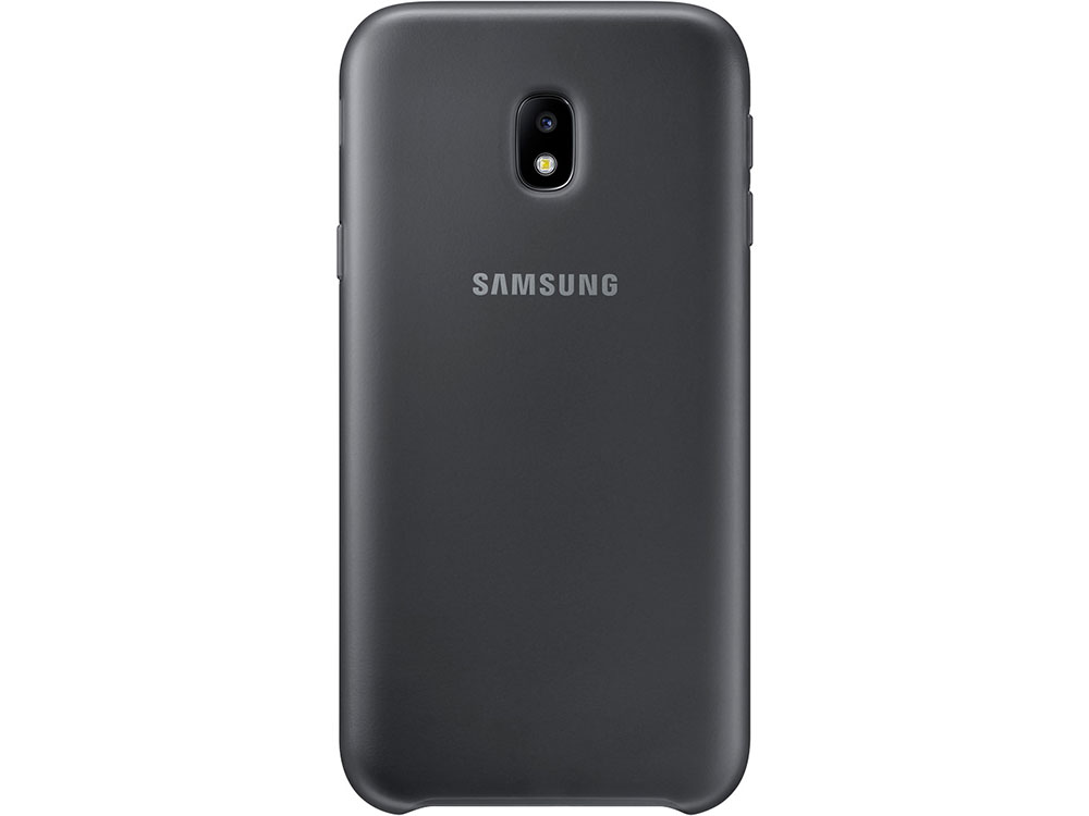 

Чехол-накладка для Samsung Galaxy J3 2017 Samsung Dual Layer Cover EF-PJ330CBEGRU Black клип-кейс, силикон