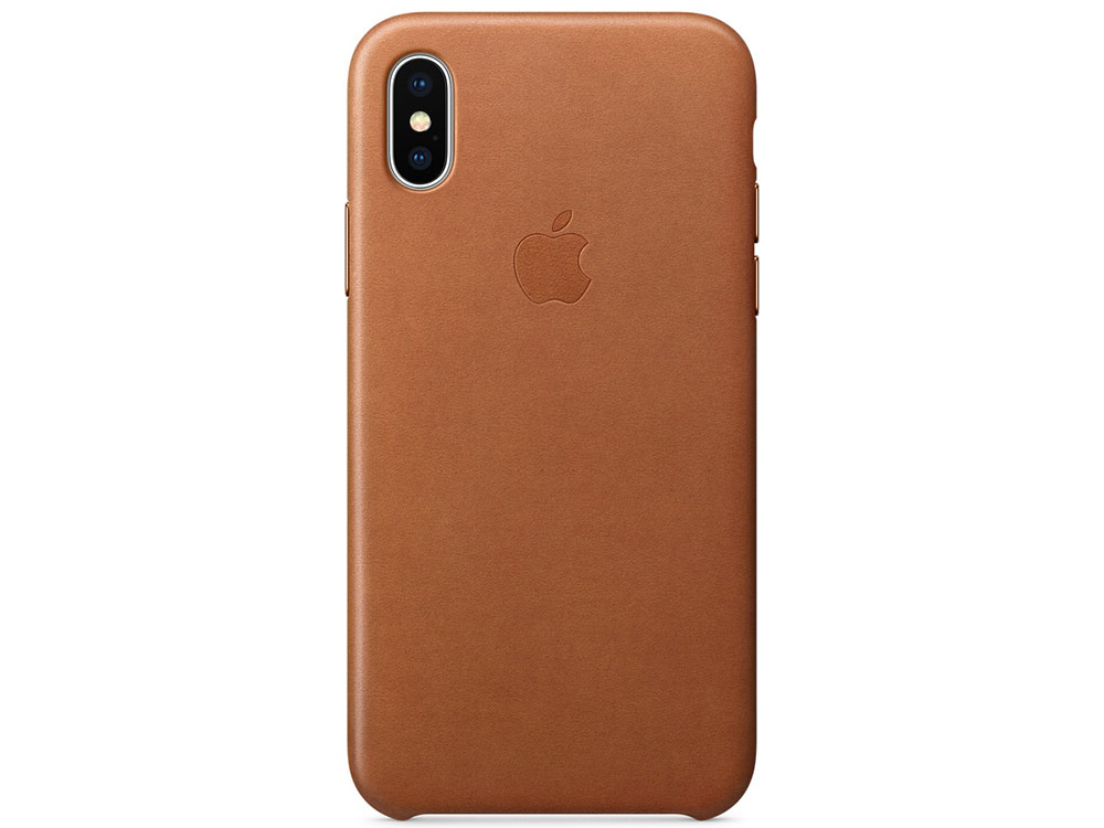 

Накладка Apple "Leather Case" для iPhone X золотисто-коричневый MQTA2ZM/A