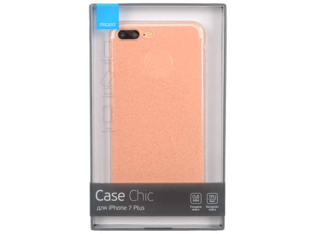 

Чехол Deppa Chic Case для Apple iPhone 7 Plus / iPhone 8 Plus, розовое золото, 85302