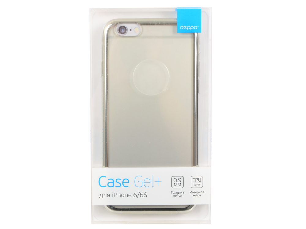 

Чехол-накладка для Apple iPhone 6/6S Deppa Gel Plus Case Silver клип-кейс, полиуретан
