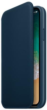 

Чехол-книжка Apple Leather Folio для iPhone X космический синий MQRW2ZM/A