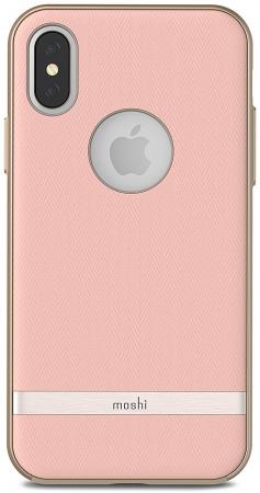 

Чехол-накладка Moshi Vesta для iPhone X. Материал пластик/полиуретан. Цвет розовый.
