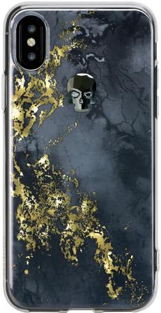 

Накладка Bling My Thing Treasure Onyx. Hematite Skull для iPhone X рисунок с кристаллами Swarovski