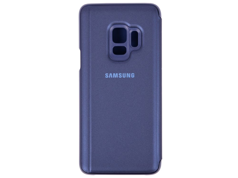 

Чехол-накладка для Samsung Galaxy S9 Samsung Clear View Standing Cover Blue клип-кейс, полиуретан, поликарбонат