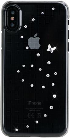 

Накладка Bling My Thing Papillon. Pure Brilliance для iPhone X прозрачный с кристаллами Swarovski