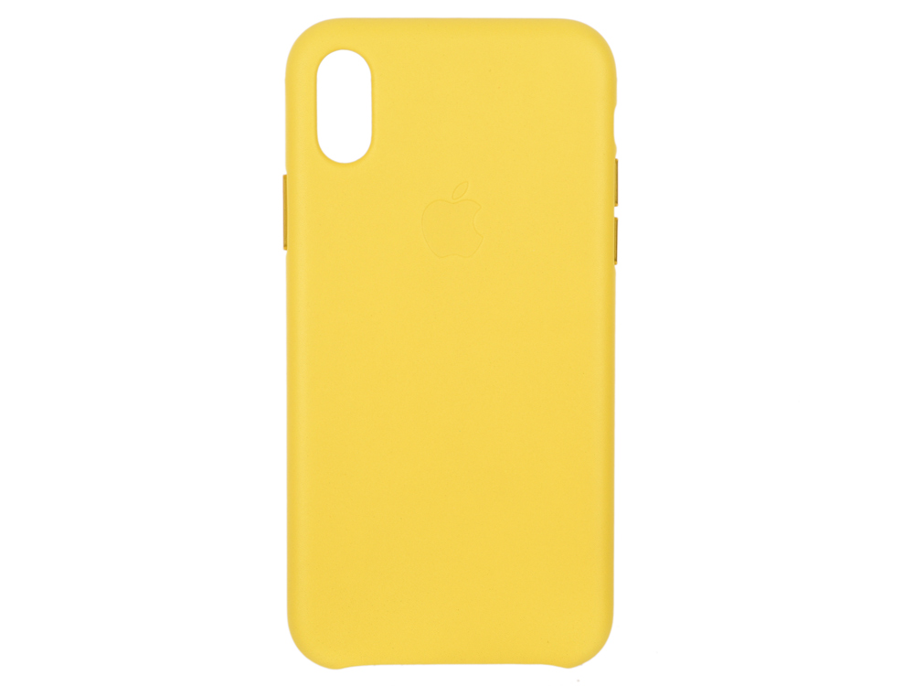 

Чехол-накладка для iPhone X Apple Leather Case Spring Yellow клип-кейс, кожа