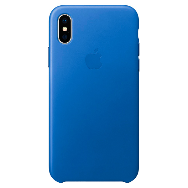 

Чехол-накладка для iPhone X Leather Case - Electric Blue клип-кейс, кожа