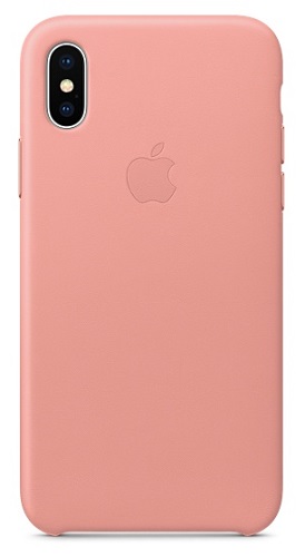 

Чехол-накладка для iPhone X Leather Case Soft Pink клип-кейс, кожа