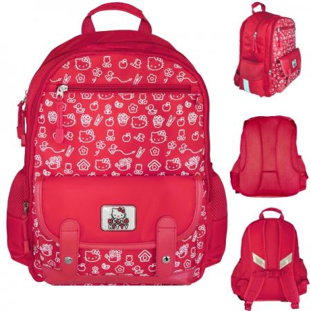 

Рюкзак HELLO KITTY, разм.40х30х13 см, красный, уплотненная рельефная спинка, светоотраж. элементы,