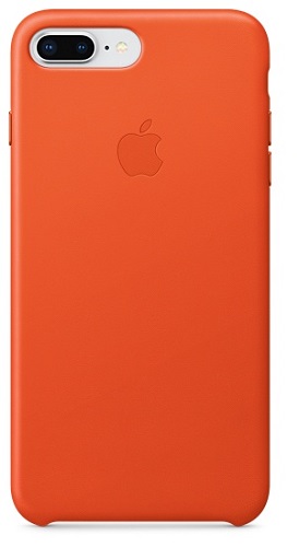 

Чехол-накладка для iPhone 8 Plus / 7 Plus Apple Leather Case Bright Orange клип-кейс, кожа