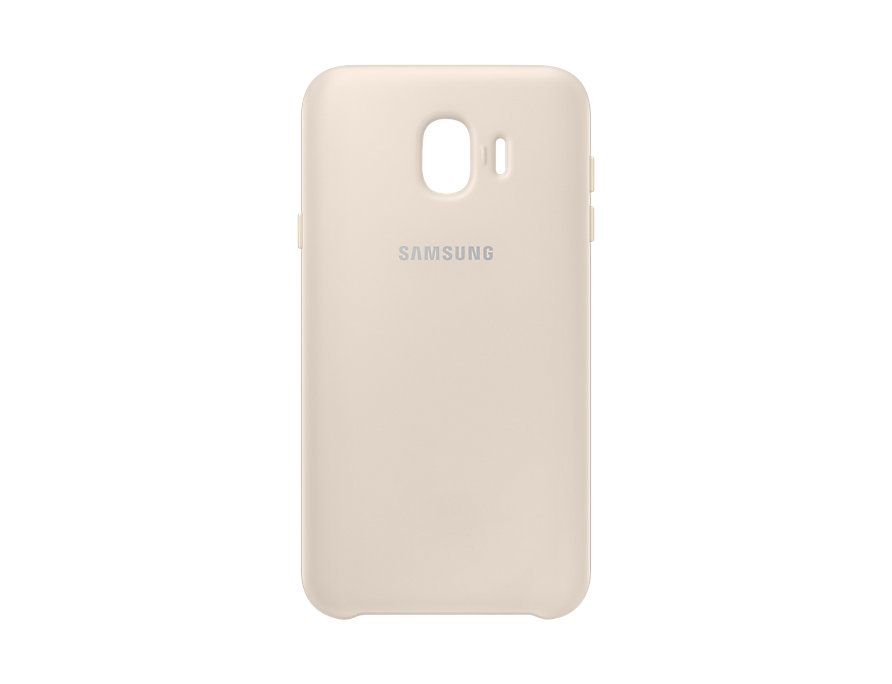 

Чехол-накладка для Samsung Galaxy J4 2018 Samsung Dual Layer Cover Gold клип-кейс, полиуретан, поликарбонат