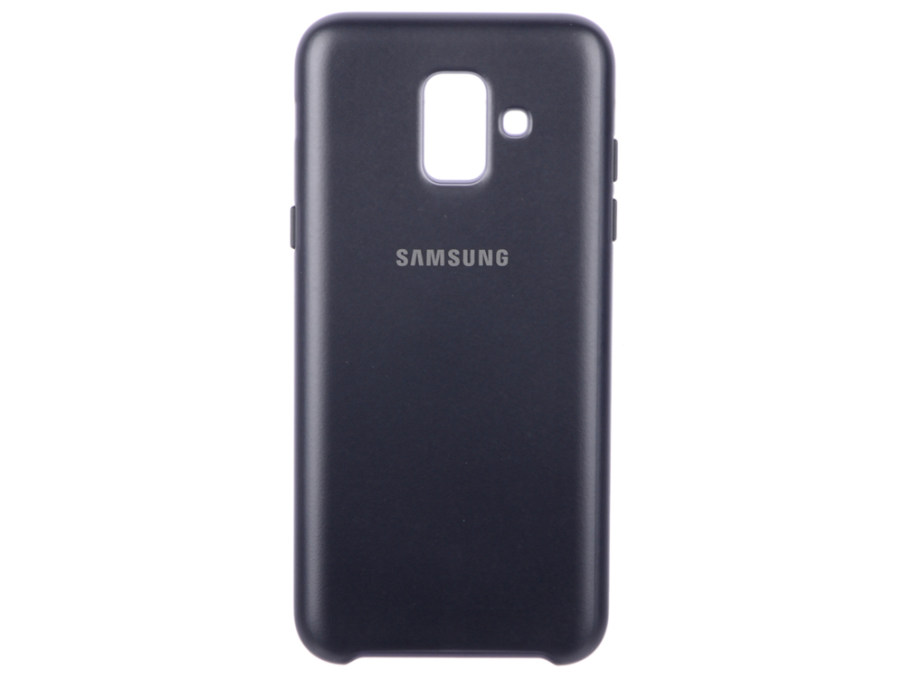 

Чехол-накладка для Samsung Galaxy A6 (2018) Dual Layer Cover (EF-PA600CBEGRU) Black клип-кейс, полиуретан, поликарбонат