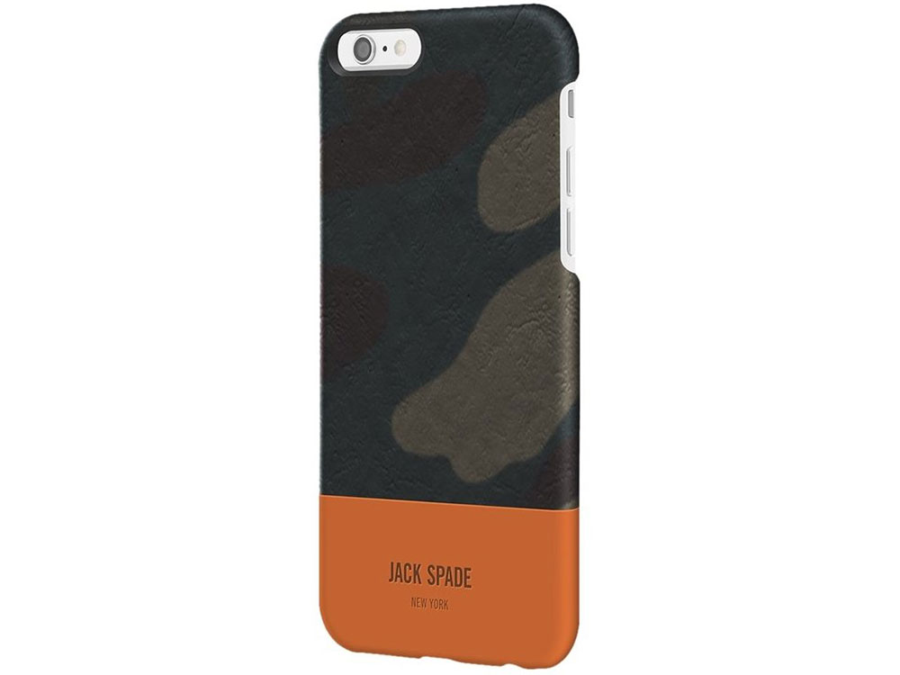 

Чехол Jack Spade Snap Case для iPhone 7. Материал пластик. Цвет оранжевый/камуфляж.