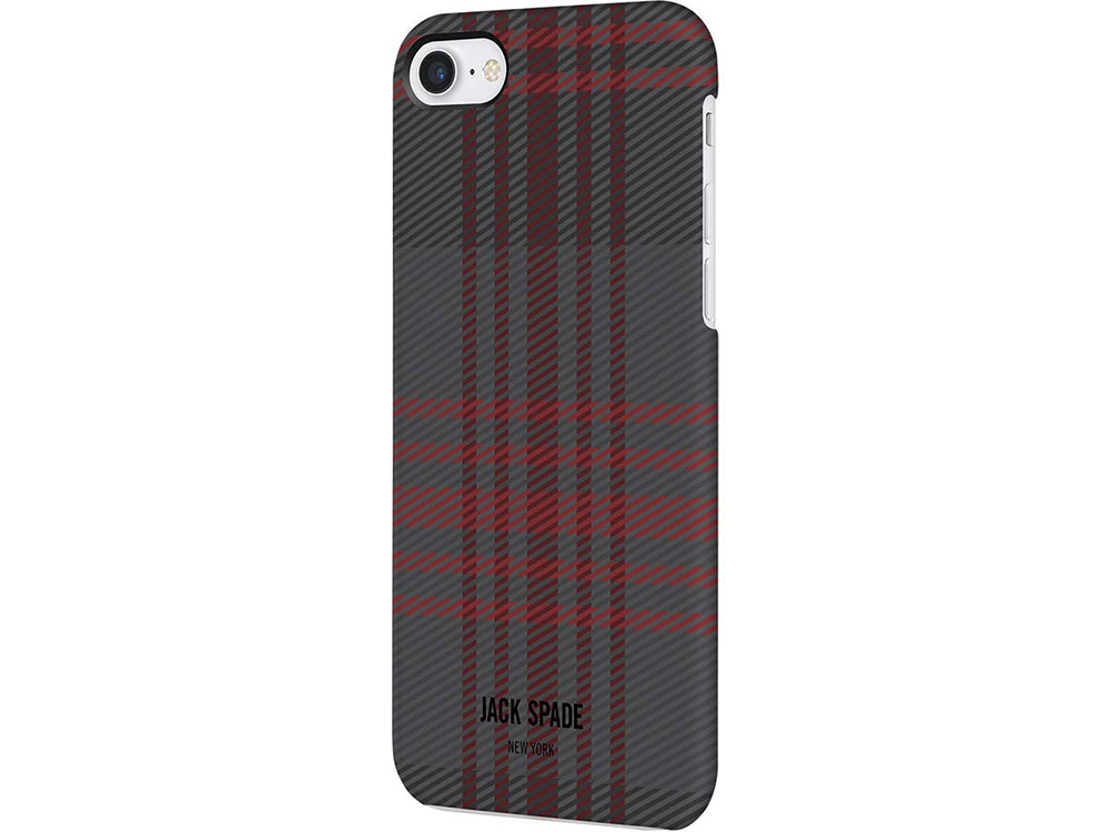 

Чехол Jack Spade Snap Case для iPhone 7. Материал пластик. Цвет серый/красный.