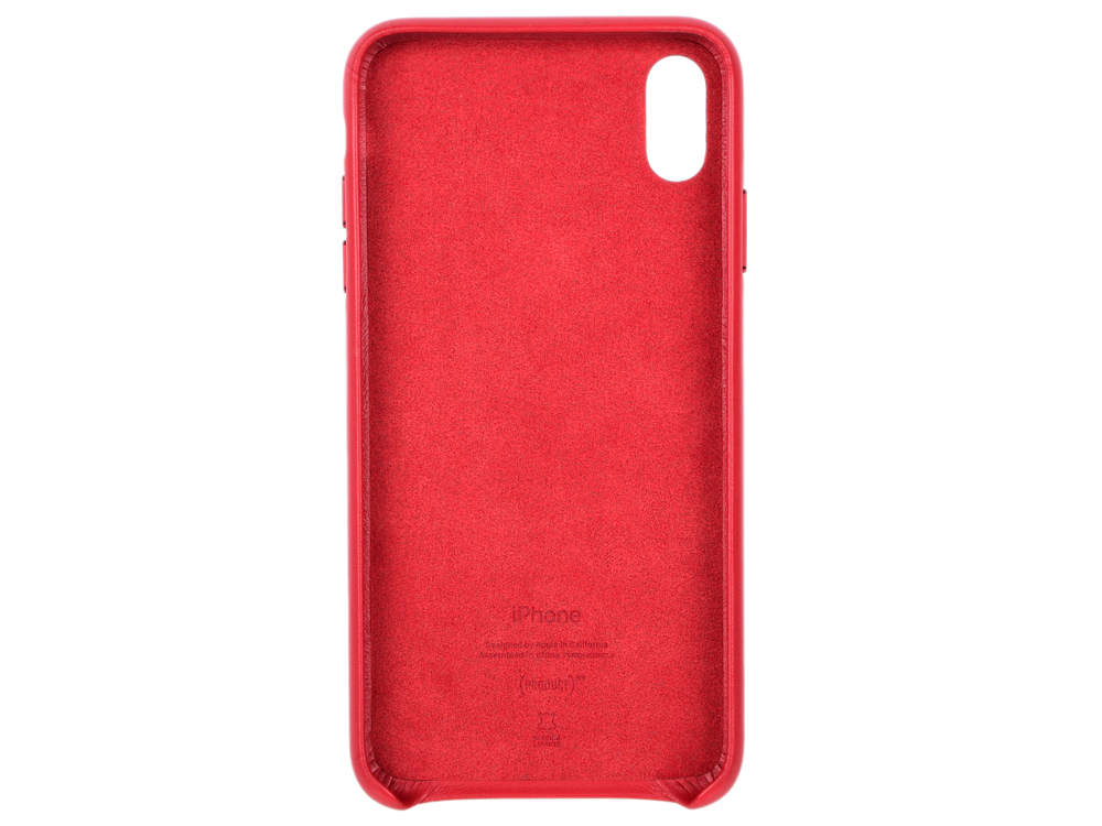 Чехол-накладка для iPhone XS Max Leather Case MRWQ2ZM/A - Red клип-кейс, кожа