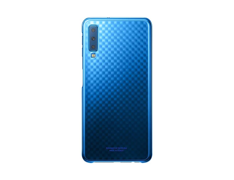 

Чехол (клип-кейс) Samsung для Samsung Galaxy A7 (2018) Gradation Cover голубой (EF-AA750CLEGRU)