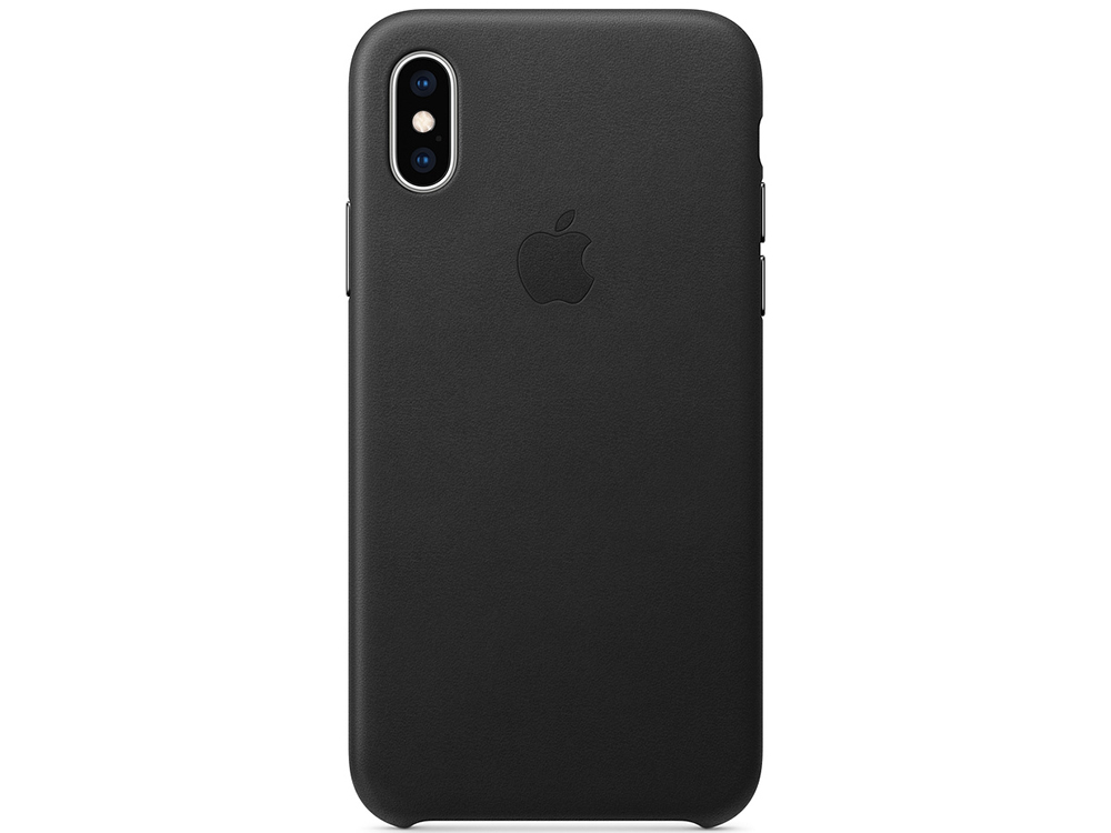 

Чехол iPhone XS Leather Case - Black