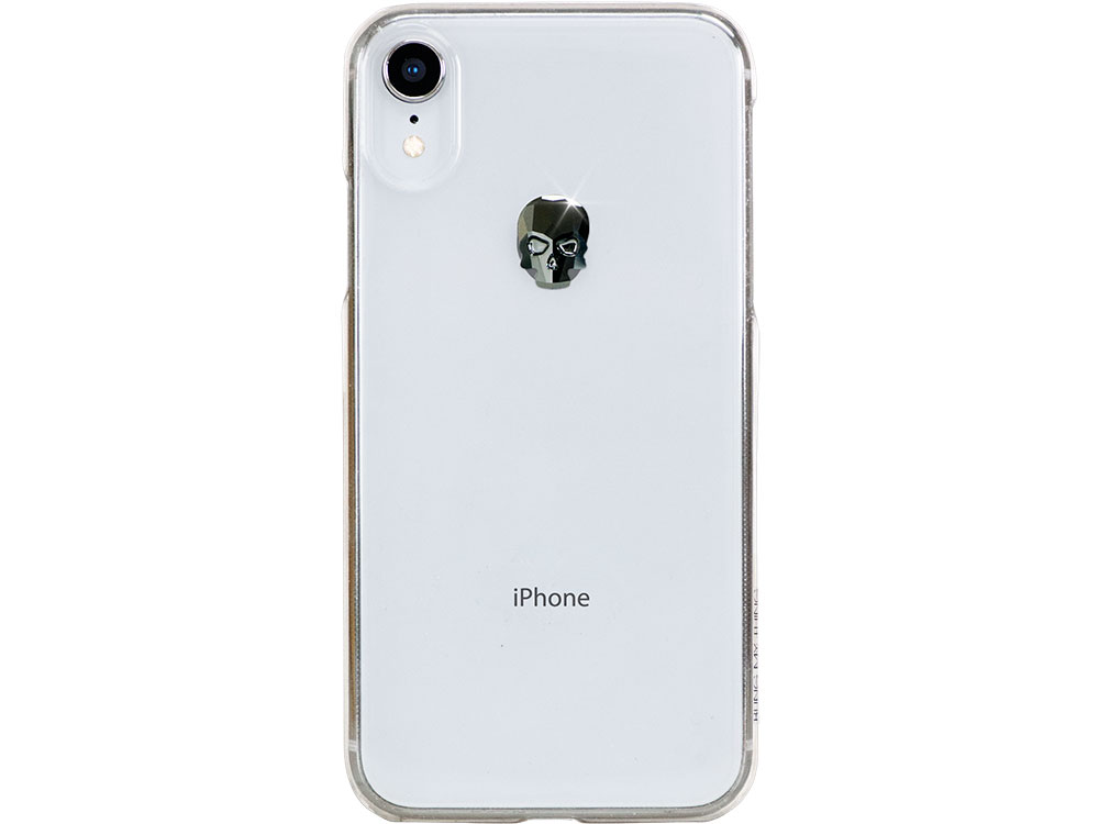 

Чехол Bling My Thing для iPhone XR с кристаллами Swarovski. Коллекция Treasure. Дизайн Hematite Skul