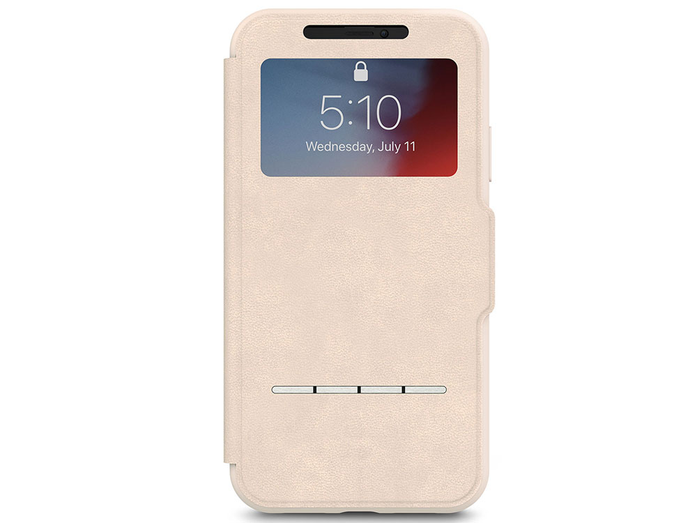

Чехол-книжка Moshi SenseCover для iPhone XR. Материал пластик, полиуретан. Цвет бежевая саванна.