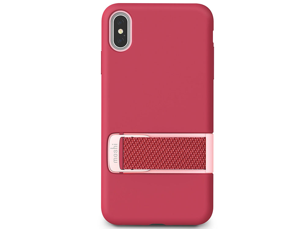 

Чехол Moshi Capto с ремешком MultiStrap для iPhone XS Max. Материал пластик. Цвет малиновый розовый.
