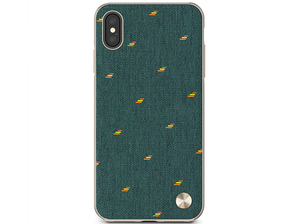 

Чехол-накладка Moshi Vesta для iPhone XS Max. Материал пластик/полиуретан. Цвет зеленый лес.