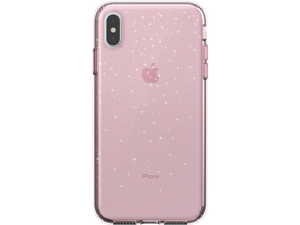 

Чехол Speck Presidio Clear + Glitter для iPhone XS Max. Материал пластик. Цвет прозрачный/розовый.