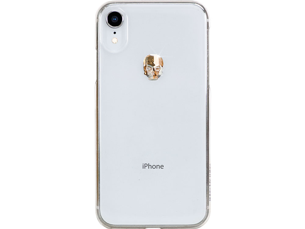 

Чехол Bling My Thing для iPhone XR с кристаллами Swarovski. Коллекция Treasure. Дизайн Gold Skull. Ц