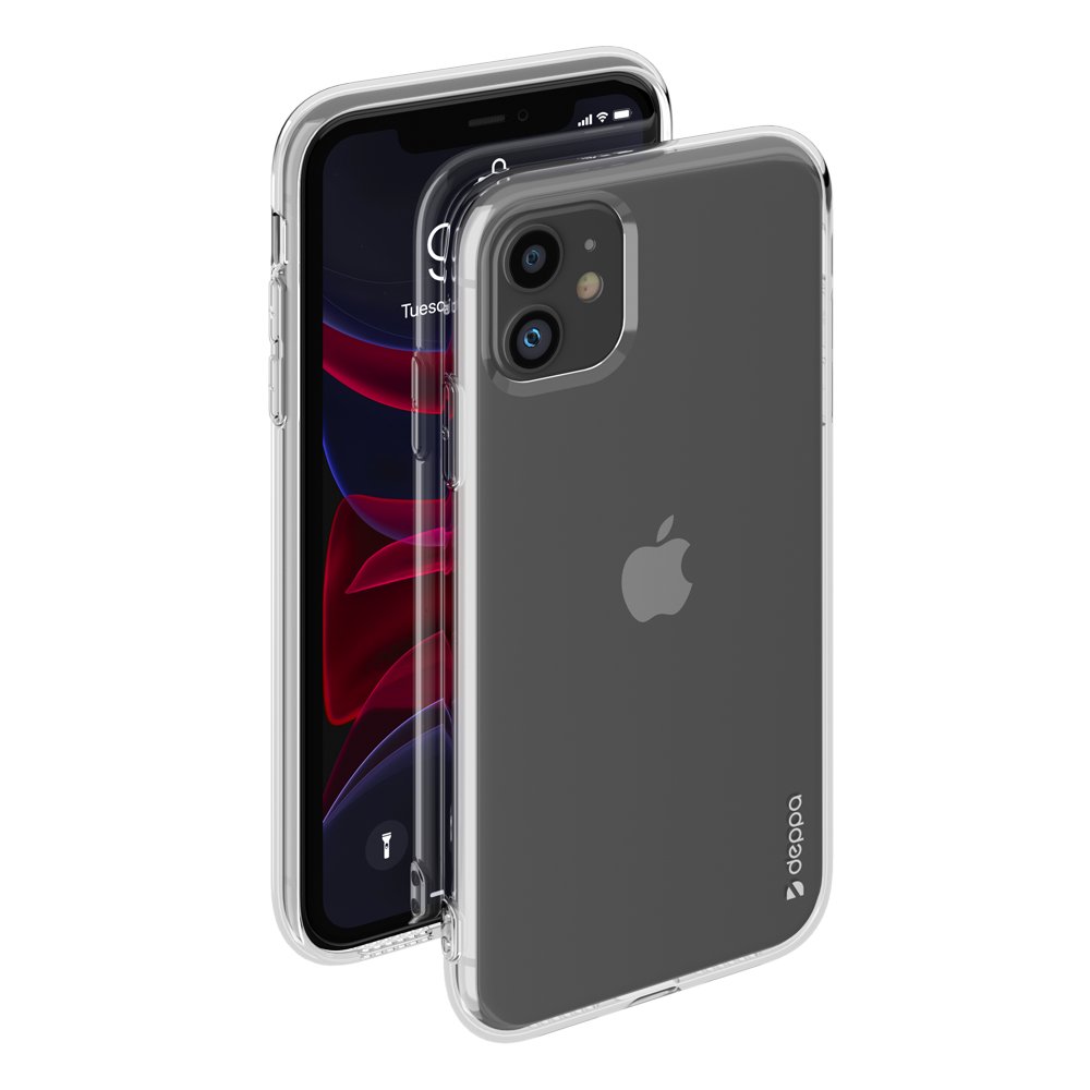 

Чехол для смартфона для Apple iPhone 11 Deppa Gel Case 87223 Transparent клип-кейс, полиуретан