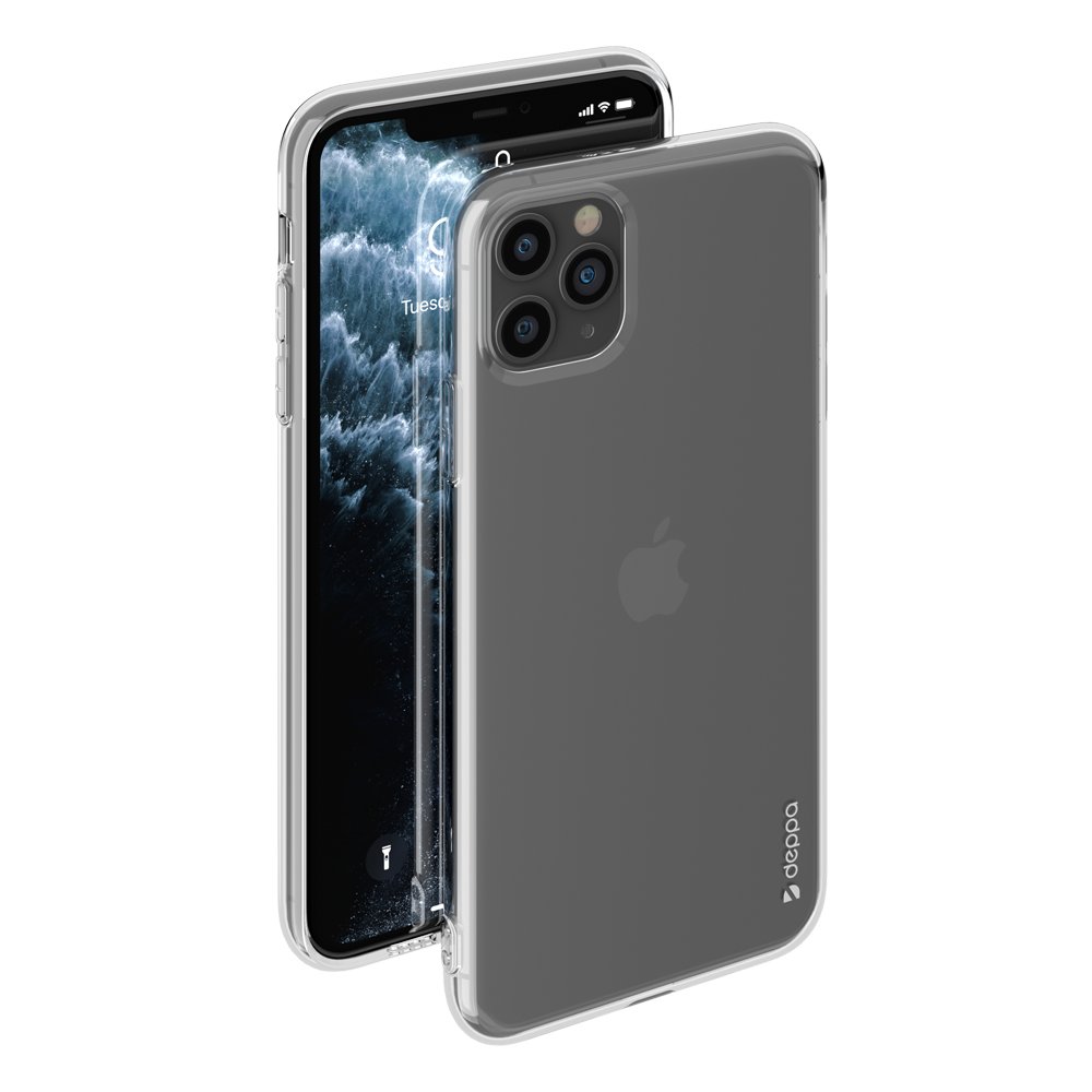 

Чехол для смартфона для Apple iPhone 11 Pro Max Deppa Gel Case 87224 Transparent клип-кейс, полиуретан