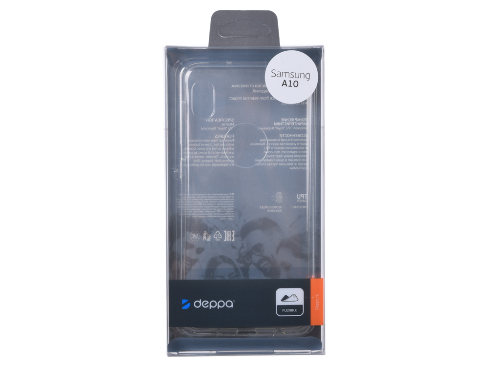

Чехол для смартфона для Samsung Galaxy A10 (2019) Deppa Gel Case 87172 Black клип-кейс, полиуретан