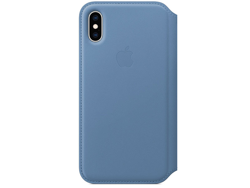 

Чехол-книжка для Apple iPhone XS Apple Leather Folio Cornflower книжка, кожа
