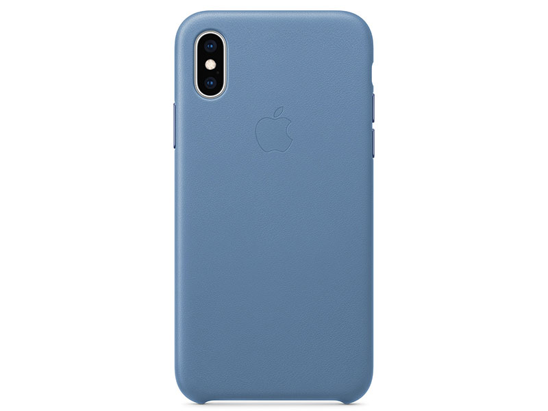 

Чехол-накладка для iPhone XS Apple Leather Case Cornflower клип-кейс, кожа